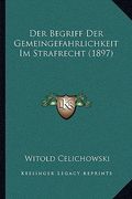 Der Begriff Der Gemeingefahrlichkeit Im Strafrecht (1897) (en Alemán)