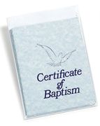Baptism: Attractive Cover Design on Blue Parchment Paper. Inside Pages Contain Appropriate Scripture Verses on Baptism and Certificate to be Completed. 4 7 (en Inglés)