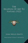 the relation of art to nature (1922)
