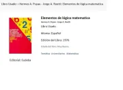 Elementos de logica matematica (in Spanish)