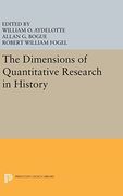 The Dimensions of Quantitative Research in History (Quantitative Studies in History) (en Inglés)