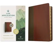 NLT Life Application Study Bible, Third Edition, Personal Size (LeatherLike, Brown/Mahogany, Indexed, Red Letter) (en Inglés)