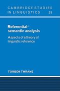 Referential-Semantic Analysis: Aspects of a Theory of Linguistic Reference (Cambridge Studies in Linguistics) (en Inglés)