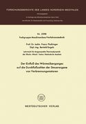 Der Einfluß des Wärmeüberganges auf die Durchflußzahlen der Steuerorgane von Verbrennungsmotoren (en Alemán)