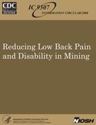 Reducing Low Back Pain and Disability in Mining (en Inglés)