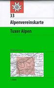 Alpenvereinskarten: Tuxer Alpen, Wegmarkierung (en Alemán)