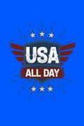 Usa all Day: 120 Pages, Soft Matte Cover, 6 x 9 (en Inglés)