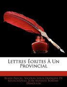 Lettres Orites Un Provincial (en Francés)