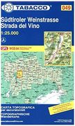 Südtiroler Weinstrasse: Wanderkarte Tabacco 049. 1: 25000 (en Italiano)