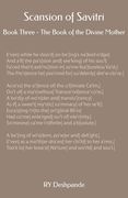 Scansion of Savitri: Book Three - The Book of the Divine Mother