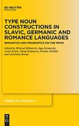 Type Noun Constructions in Slavic, Germanic and Romance Languages Semantics and Pragmatics on the Move 