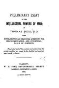 Preliminary Essay on the Intellectual Powers of Man (en Inglés)