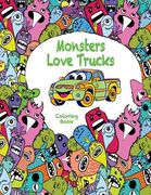 Monsters Love Trucks Coloring Book (en Inglés)