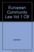 European Community law (Vol. 1)