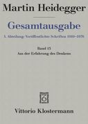 Martin Heidegger, Aus Der Erfahrung Des Denkens (1910-1976) (en Alemán)