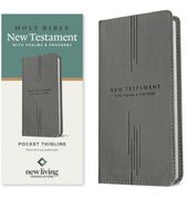 NLT Pocket Thinline New Testament with Psalms and Proverbs (Leatherlike, Charcoal Cross) (en Inglés)