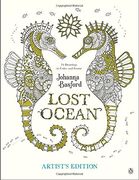 Lost Ocean Artist's Edition: An Inky Adventure and Coloring Book for Adults: 24 Drawings to Color and Frame (en Inglés)