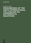Proceedings of the Ninth International Colloquium on Differential Equations 