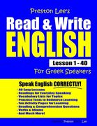 Preston Lee's Read & Write English Lesson 1 - 40 For Greek Speakers (en Inglés)