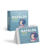Mafalda 2023 Calendario de Escritorio con Caja - Azul Claro