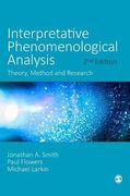 Interpretative Phenomenological Analysis: Theory, Method and Research (en Inglés)