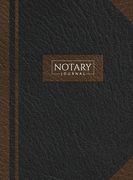 Notary Journal: Hardbound Record Book Logbook for Notarial Acts, 390 Entries, 8.5 x 11, Black and Brown Cover (en Inglés)