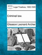 criminal law. (en Inglés)