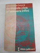 Du monde clos a l' universe infini