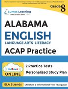 Alabama Comprehensive Assessment Program Test Prep: Grade 8 English Language Arts Literacy (ELA) Practice Workbook and Full-length Online Assessments (en Inglés)