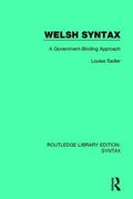 Welsh Syntax: A Government-Binding Approach (en Inglés)
