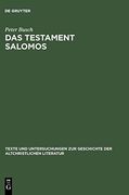 Testament Salomos: Die Alteste Christliche Damonologie, Kommentiert und in Deutscher (en Alemán)