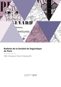 Bulletin de la Société de linguistique de Paris (en Francés)