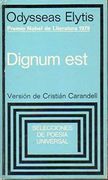 Dignum Est. Versión e Introducción de Cristián Carandell. 1ª Edición.