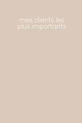 Mes clients les plus importants: Carnet à compléter pour l'enregistrement des conversations avec les (nouveaux) clients - Design: Beige (en Francés)