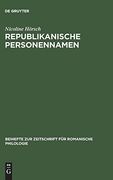 Republikanische Personennamen: Eine Anthroponymische Studie zur Franzosischen Revolution (en Alemán)