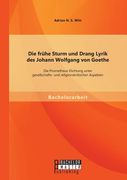 Die Frühe Sturm und Drang Lyrik des Johann Wolfgang von Goethe de Adrian n. S. Witt(Bachelor + Master Publishing) (en Alemán)