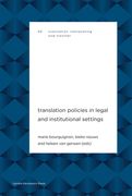 Translation Policies in Legal and Institutional Settings (en Inglés)