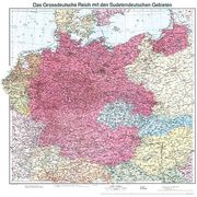 Historische Karte: Deutschland - das Großdeutsche Reich mit dem Sudetendeutschen Gebieten, 1938 (Plano) (en Alemán)