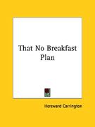 that no breakfast plan (en Inglés)