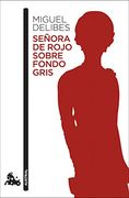 Señora de Rojo Sobre Fondo Gris (Contemporánea)