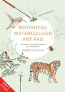 Botanical Watercolour Art Pad. 15 flower and animal artworks for you to paint