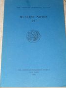 Museum Notes 29 (1984) (en Inglés)