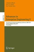 Advances in Enterprise Engineering v: First Enterprise Engineering Working Conference, Eewc 2011, Antwerp, Belgium, may 16-17, 2011, Proceedings (Lecture Notes in Business Information Processing) (en Inglés)