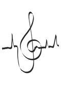 chiave Battiti cardiaci della musicale: libro di musica, note, quaderno, blocco note, 120 pagine (en Italiano)