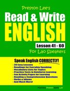 Preston Lee's Read & Write English Lesson 41 - 60 For Lao Speakers (en Inglés)