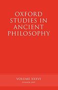 Oxford Studies in Ancient Philosophy: V. 36 (en Inglés)