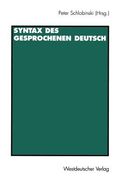 syntax des gesprochenen deutsch