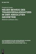 Neuer Beweis des Transversalensatzes in der Absoluten Geometrie (en Alemán)
