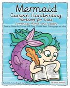Mermaid Cursive Handwriting Workbook for Kids - Lowercase Words and Letters: Joined-up Handwriting Practice. with Jokes, Practice sheets, Coloring pag (en Inglés)