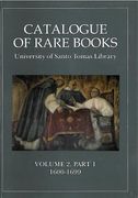 Catalogue of Rare Books, Volume 2: Part 1 1600-1699 (en Inglés)